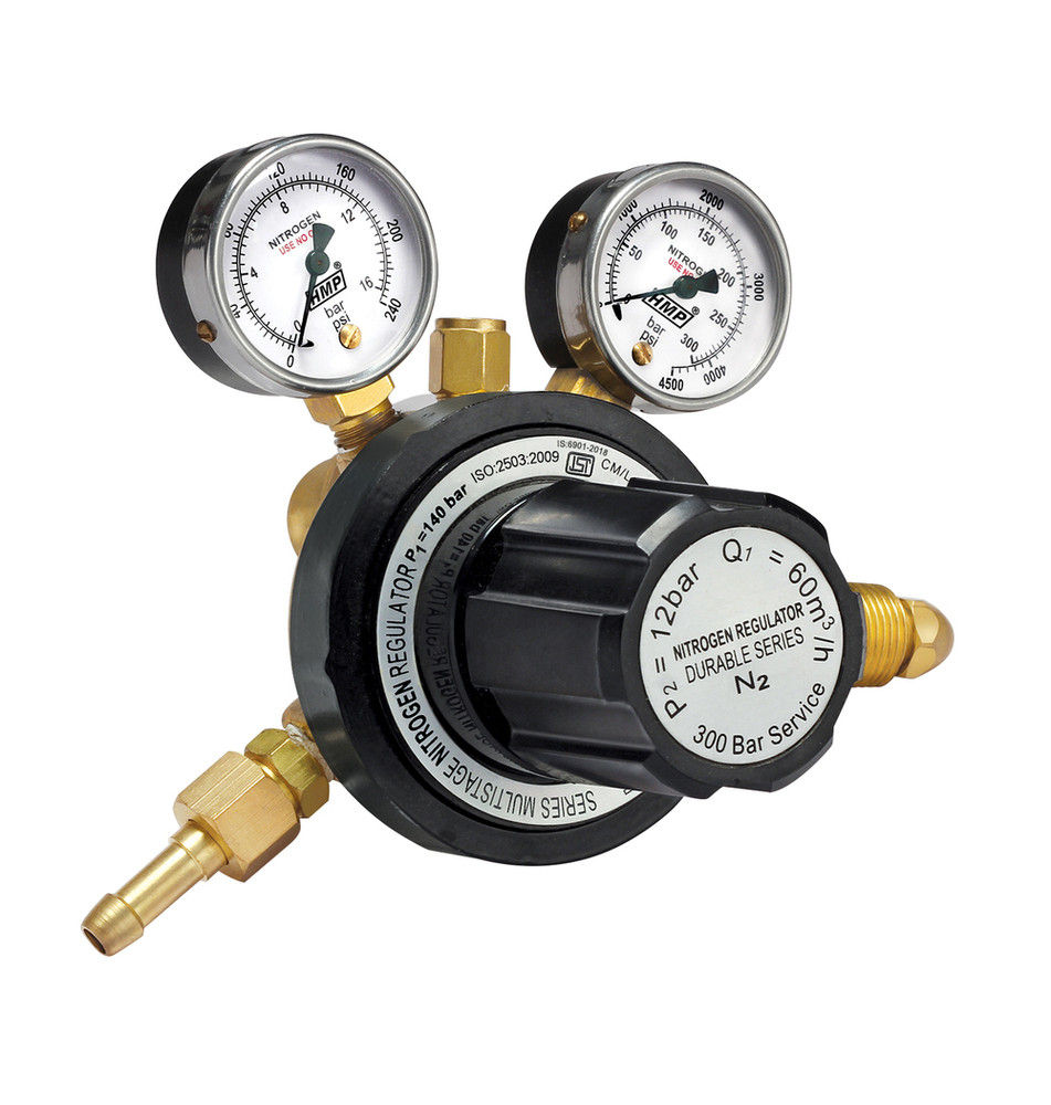 HMP Durable N2 Series SS Diaphragm  Nitrogen  Regulator "ISI" & CE Certified