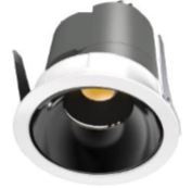 Infinity 18W Led COB Recess  White Body Black Cap With CCT Switch  3000K,4000K,6500K