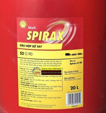 Premium Gear Oil & Axle Oil Shell Spirox S2 G 80W 90, 85W 140 GL-4/5