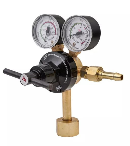 Model: 100-D-HE, Single Stage Double GAuge Helium Regulator "ISI" & CE Certified