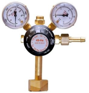 Model: 49-HE, Double Storage Double Gauge Helium Regulator "ISI" & CE Certified