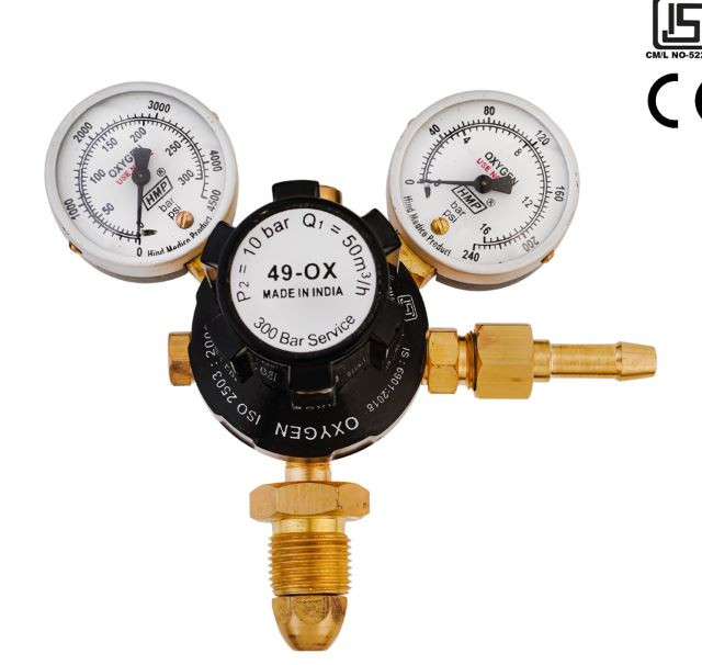 Model: 49 OX, Double Stage Double Gauge Oxygen Regulator "ISI" & CE Certified