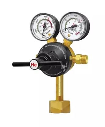 HMP Helium Regulator Single Stage 300 Bar Double Gauge Brass Forging Body, 50-D-HE (PROUD)