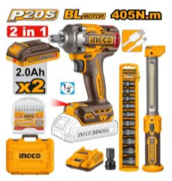 INGCO  COSLI23056  Cordless 2Pcs Combo Kit 20V