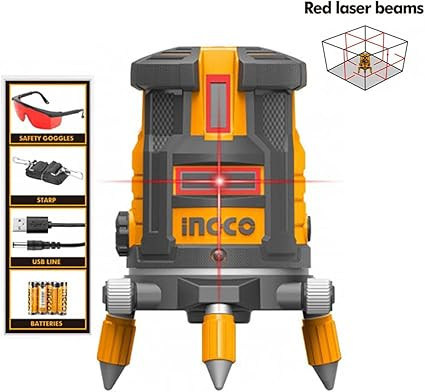 INGCO HLL306505 Industrial Self-Leveling Line Laser (Red Laser Beams)